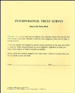 Interpersonal Trust Surveys, Self, Revised Second Printing (0787945080) cover image