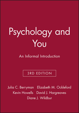 Psychology and You: An Informal Introduction, 3rd Edition (1405126981) cover image