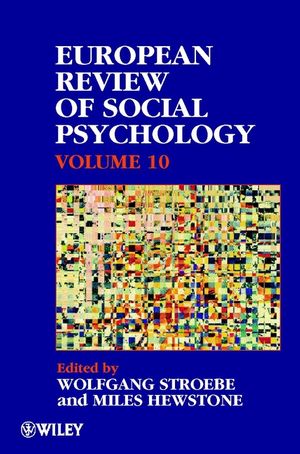 European Review of Social Psychology, Volume 10 (0471899682) cover image