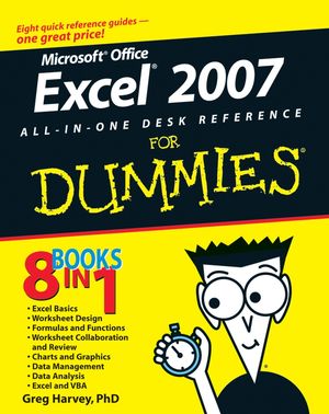 Excel 2007 All-In-One Desk Reference For Dummies (0470037385) cover image
