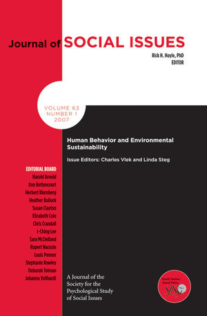 Human Behavior and Environmental Sustainability (1405175486) cover image