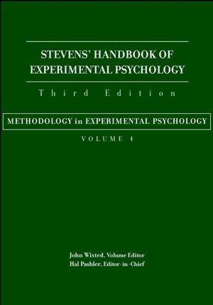 Stevens' Handbook of Experimental Psychology, Volume 4, Methodology in Experimental Psychology, 3rd Edition (0471378887) cover image