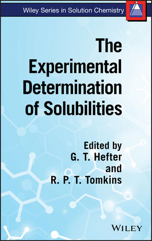 The Experimental Determination of Solubilities (0471497088) cover image