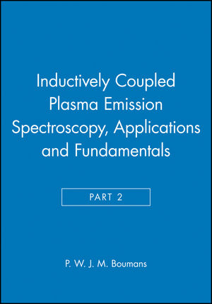 Inductively Coupled Plasma Emission Spectroscopy, Part 2: Applications and Fundamentals (047185378X) cover image