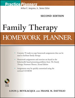 Family Therapy Homework Planner, Second Edition (0470504390) cover image