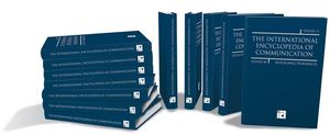 The International Encyclopedia of Communication, 12 Volume Set (1405131993) cover image