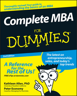 Complete MBA For Dummies, 2nd Edition (0470194294) cover image