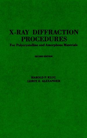 X-Ray Diffraction Procedures: For Polycrystalline and Amorphous Materials, 2nd Edition (0471493694) cover image