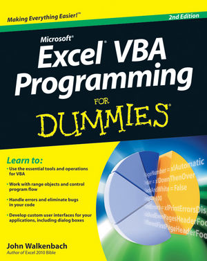 Excel VBA Programming For Dummies, 2nd Edition (0470503696) cover image