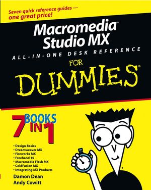 Macromedia Studio MX All-in-One Desk Reference For Dummies (0764517996) cover image