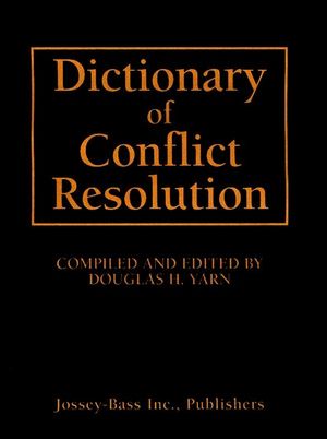 Dictionary of Conflict Resolution (0787946796) cover image