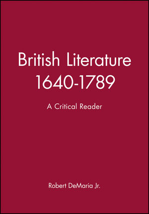 British Literature 1640-1789: A Critical Reader (0631197397) cover image