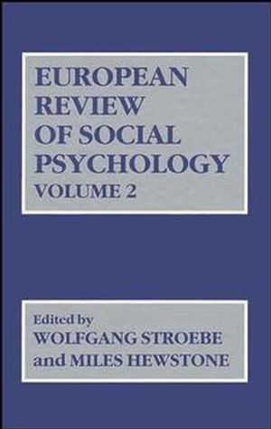 European Review of Social Psychology, Volume 2 (0471929999) cover image