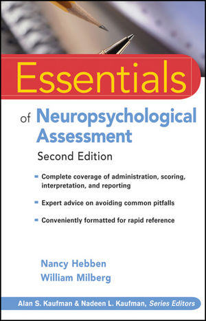 Essentials of Neuropsychological Assessment, 2nd Edition (047053589X) cover image