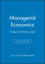 Managerial Economics: Analysis, Problems, Cases, 8th Edition (0470009934) cover image
