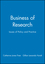 Business of Research: Issues of Policy and Practice (0631228241) cover image