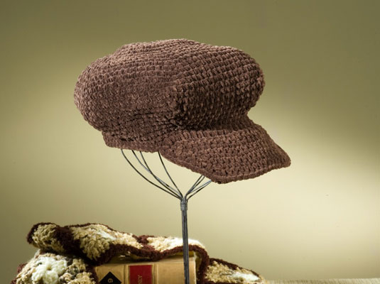 Ripple Newsie Newsboy Cap Hat Beanie Crochet Pattern: unknown