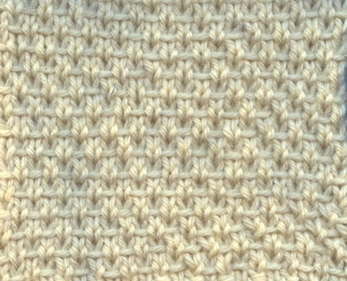 Knitting Patterns: Diamond Moss Knit Stitch Pattern