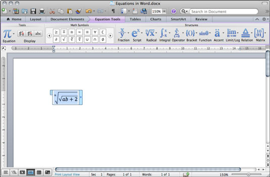 MS Office: Writing and Editing Equations (Word 2011, Mac) – Bishop O'Dowd  High School Technology Help Center