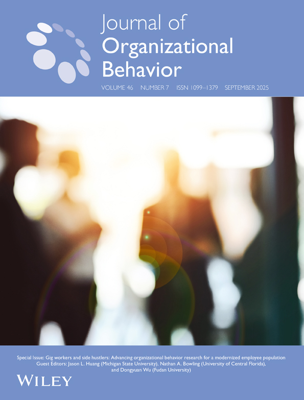 Journal of Organizational Behavior | Wiley