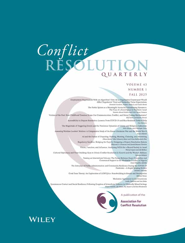Conflict Resolution Quarterly | Wiley