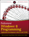 Professional Windows 8 Programming: Application Development with C# and XAML (1118205707) cover image