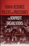 Human Resource Policies and Procedures for Nonprofit Organizations (0471788619) cover image