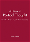 A History of Political Thought: From the Middle Ages to the Renaissance (0631186522) cover image