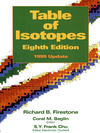 Table of Isotopes: 1999 Update, 8th Edition (0471356336) cover image