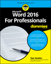 Word 2016 For Professionals For Dummies (1119286042) cover image Word 2016 For Professionals For Dummies (1119286042) cover image