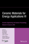 Ceramic Materials for Energy Applications VI, Volume 37, Issue 6 (1119321743) cover image