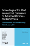 Proceedings of the 42nd International Conference on Advanced Ceramics and Composites, Ceramic Engineering and Science Proceedings, Issue 2, Volume 39 (1119543266) cover image