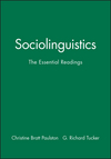 Sociolinguistics: The Essential Readings (0631227172) cover image