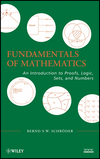 Fundamentals of Mathematics: An Introduction to Proofs, Logic, Sets, and Numbers (0470551380) cover image
