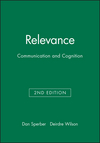 Relevance: Communication and Cognition, 2nd Edition (0631198784) cover image