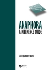 Anaphora: A Reference Guide (0631211187) cover image