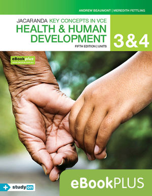 Key Concepts in VCE Health and Human Development Units 3 & 4 5E Ebooks Plus (Codes Emailed) + StudyOn VCE Health and Human Development Units 3 & 4 (Code