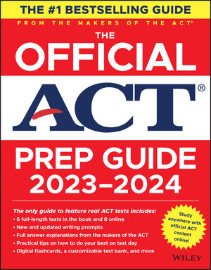 The Official ACT Prep Guide 2023-2024, (Book + Online Course) cover image