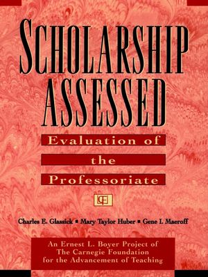 Scholarship Assessed: Evaluation of the Professoriate (0787910910) cover image