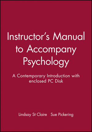 Instructor's Manual to Accompany Psychology: A Contemporary Introduction with enclosed PC Disk