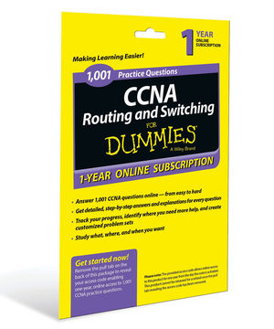 1,001 CCNA Routing and Switching Practice Questions For Dummies, Access Code Card (1-Year Subscription)