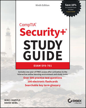 CompTIA Security+ Study Guide with over 500 Practice Test Questions: Exam SY0-701, 9th Edition cover image