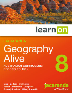 Jacaranda Geography Alive 8 Australian Curriculum 2e learnON (Codes Emailed)