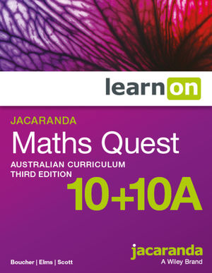 Jacaranda Maths Quest 10+10A Australian Curriculum 3e learnON (Online Purchase)