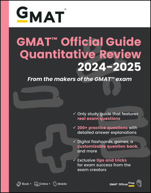 GMAT Official Guide Quantitative Review 2024-2025: Book + Online Question Bank cover image