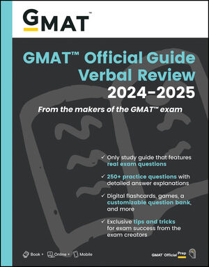 GMAT Official Guide Verbal Review 2024-2025: Book + Online Question Bank cover image