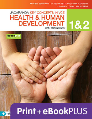 Key concepts VCE Health and Human development U 1&2 4E EBK & PRINT+S/ON