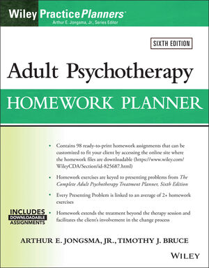 Adult Psychotherapy Homework Planner, 6th Edition cover image