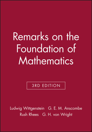 Remarks On The Foundation Of Mathematics 3rd Edition Wiley