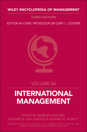 Wiley Encyclopedia of Management, Volume 6, International Management, 3rd Edition